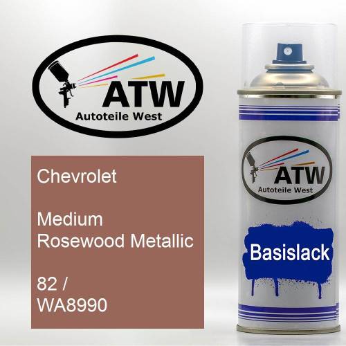 Chevrolet, Medium Rosewood Metallic, 82 / WA8990: 400ml Sprühdose, von ATW Autoteile West.